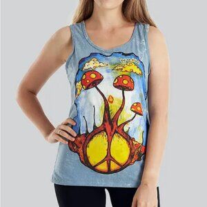 Kathmandu Shroom Print Stonewash Tank Top